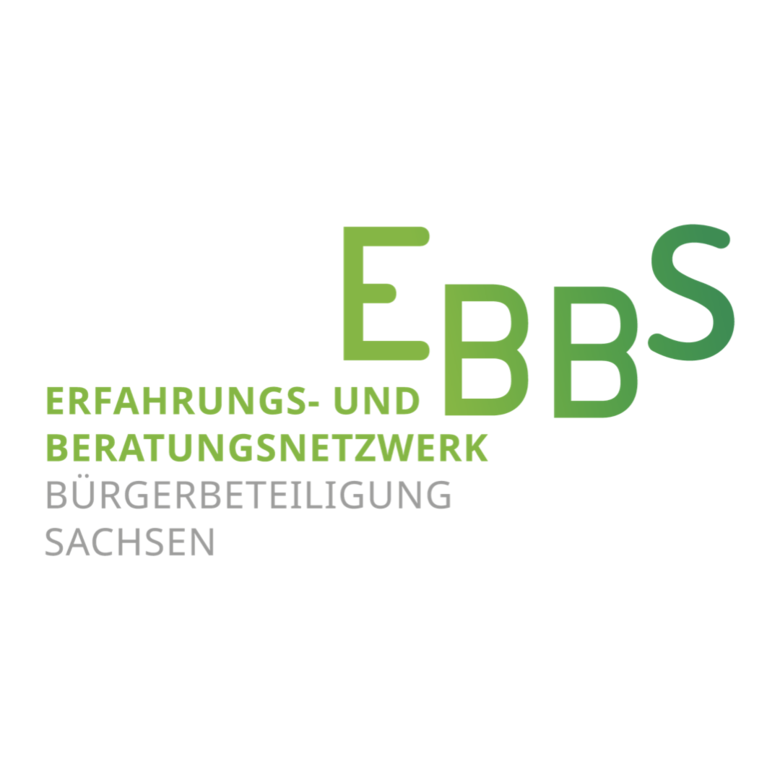 Logo des Erfahrungs- und Beratungsnetzwerks Bürgerbeteiligung Sachsen.