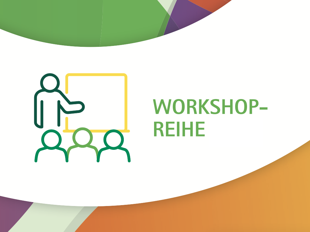 Abstraktes Bild mit Beschriftung Workshopreihe