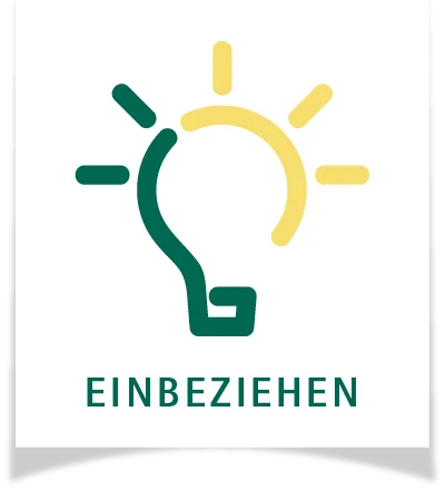 Logo zur Beteiligungsstufe "Einbeziehen"