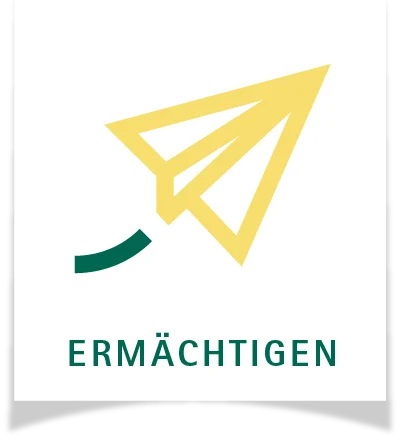 Logo zur Beteiligungsstufe "Ermächtigen"