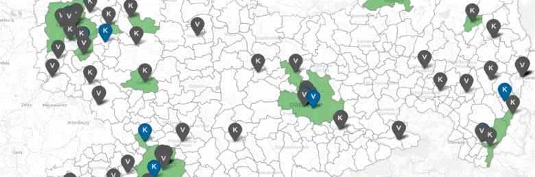 Landkarte v. Sachsen-Grafik