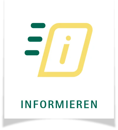 Logo zur Beteiligungsstufe "Informieren"