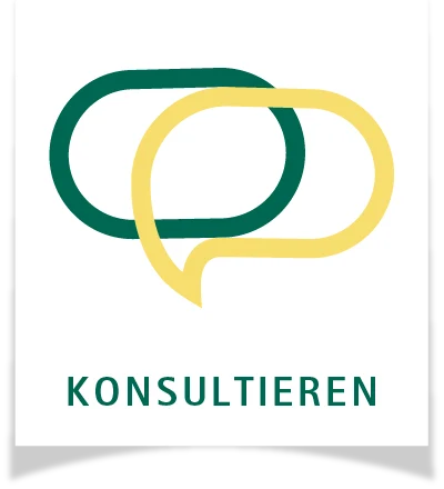 Logo zur Beteiligungsstufe "Konsultieren"